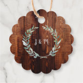 素朴barn wood script country wedding Thank You フェイバータグ (裏面)