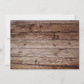 素朴Blackboard on Wood Retirement招待状 招待状 (裏面)