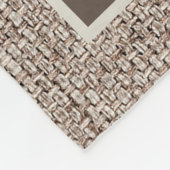 素朴Burlap Brown 1stクリスマスフォト婚約したー フリースブランケット (角)