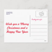 素朴Burlap Merry Christmas Stars Family Photo シーズンポストカード (裏面)