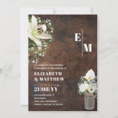 素朴Calla Lily Woodlandプリントまたはデジタル 招待状 (正面)