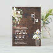 素朴Calla Lily Woodlandプリントまたはデジタル 招待状 (スタンド正面)