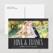 素朴Chalkboard写真ありがとう ポストカード (正面/裏面)