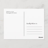 素朴Chalkboard写真ありがとう ポストカード (裏面)