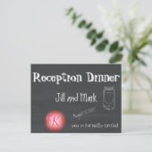 素朴Chalkboard 3dモノグラムスクリプト インビテーションポストカード (スタンド正面)