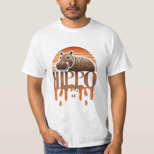 素朴Charmed Burnout Hippo Graphic Tシャツ (正面)