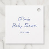 素朴Chinoiserie弓フローラクレスト赤ちゃんシャワー フェイバータグ (裏面)