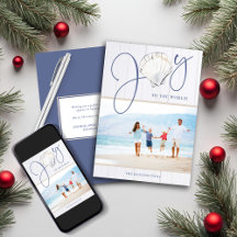 素朴Coastal Christmas Joy Shell Holiday写真