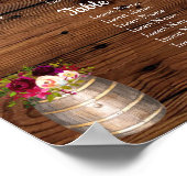 素朴Country Barrel Bohoの結婚座席表 ポスター (角)