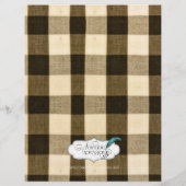 素朴Country Black Sepia Checksのメ結婚ニュー (裏面)