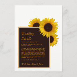 素朴Country Sunflowers -フローラ結婚の詳細 エンクロージャーカード