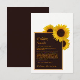 素朴Country Sunflowers -フローラ結婚の詳細 エンクロージャーカード