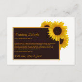 素朴Country Sunflowers -フローラ結婚の詳細 エンクロージャーカード (正面)