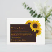 素朴Country Sunflowers -フローラ結婚の詳細 エンクロージャーカード (スタンド正面)