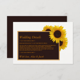 素朴Country Sunflowers -フローラ結婚の詳細 エンクロージャーカード