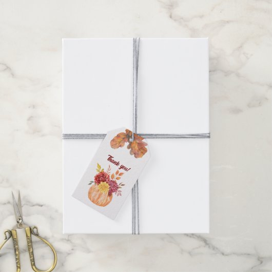 & 素朴Cozy Autumn's結婚コレクションギフトラベル ギフトタグ (より糸付き)