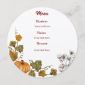 & 素朴Cozy Autumn's Collection結婚フラットメニュー メニュー (正面)