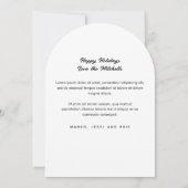 素朴Cursive Peace and Joy Holidayフォトカード 招待状 (裏面)