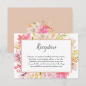 素朴Desert Succulentウェディングレセプション情報 エンクロージャーカード (正面/裏面)