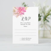 素朴Desert Succulentsのリプライ結婚カード 出欠カード (スタンド正面)