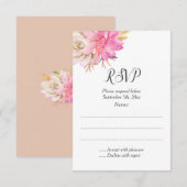 素朴Desert Succulentsのリプライ結婚カード 出欠カード (正面/裏面)