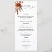 素朴Earth & Champagne花模様メニュー メニュー (正面)