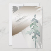 素朴EarthToneの絵を描ストロークと鹿のクリスマス 招待状 (裏面)