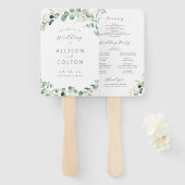 素朴eucalyptus greenery boho結婚計画 ハンドファン (正面&裏面)