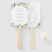 素朴eucalyptus greenery boho結婚計画 ハンドファン (正面&裏面)