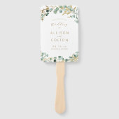 素朴eucalyptus greenery boho結婚計画 ハンドファン (正面)