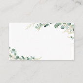 素朴eucalyptus greenery boho booksベビー エンクロージャーカード (裏面)