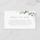 素朴eucalyptus greenery boho booksベビー エンクロージャーカード (正面)