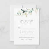 素朴eucalyptus greenery boho wedding RSVP (正面)