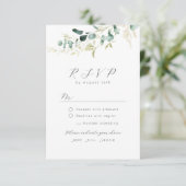 素朴eucalyptus greenery boho wedding RSVP (スタンド正面)