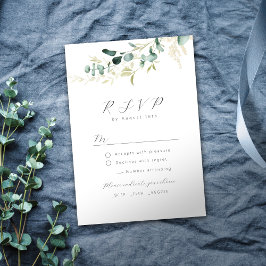 素朴eucalyptus greenery boho wedding RSVP