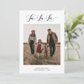 素朴Fa La Scriptクリスマスファミリー写真 シーズンカード (スタンド正面)