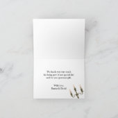 素朴Fairytale'結婚s Navy Barn Wood Thank You サンキューカード (内部)