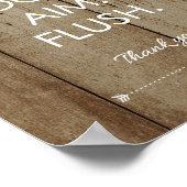 素朴Focus Aimフラッシュおもしろいバスルーム記号 ポスター (角)