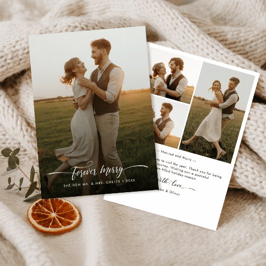 素朴Forever Meerry Christmas新婚4枚 シーズンカード