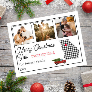 素朴Georgia Photo HolidayからMerry Christmas シーズンポストカード
