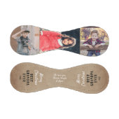 素朴Grandpa Grandkids 3枚の写真メリークリスマス 野球ボール (パネル)