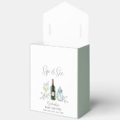素朴Greenery Champagne Sip & See Baby Shower フェイバーボックス (見開き)
