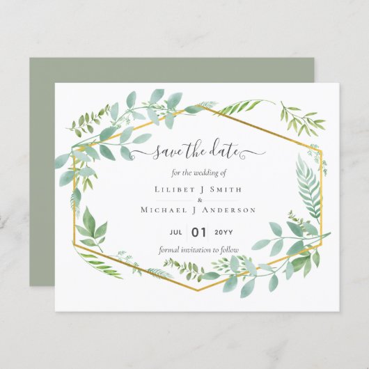 素朴Greenery on Driftwood Budget結婚's (正面/裏面)