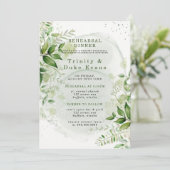 素朴Greenery Vineyardホワイトリハーサルディナー 招待状 (スタンド正面)