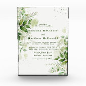素朴Greenery Vineyard Keepsake Wedding Invite フォトブロック (正面)