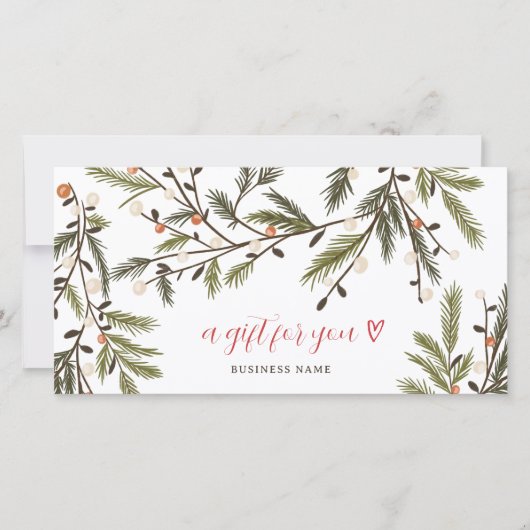 素朴Greenery Winter Holiday Christmasロゴ (正面)