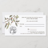 素朴Greenery Winter Holiday Christmasロゴ (裏面)