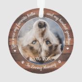 素朴Helloお気に入りの Harbest Goodbye Pet Memorial オーナメント (裏面)