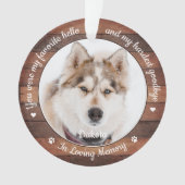 素朴Helloお気に入りの Harbest Goodbye Pet Memorial オーナメント (正面)