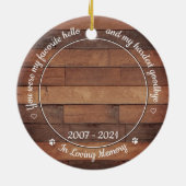 素朴Helloお気に入りの Harbest Goodbye Pet Memorial セラミックオーナメント (裏面)